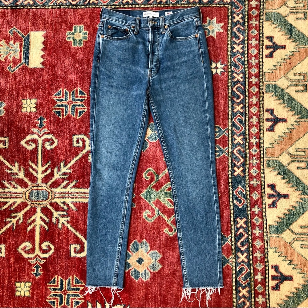 RE/DONE High Rise Ankle Crop Jeans